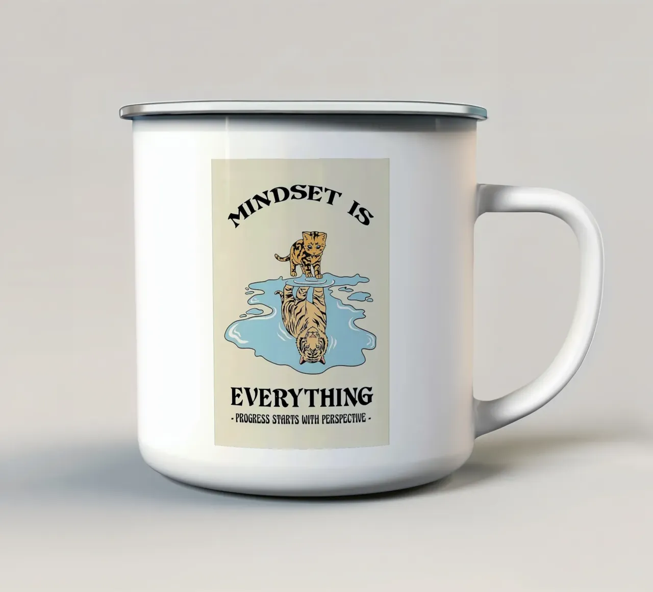 Mindset is alles emaille mok van Jasonheeran