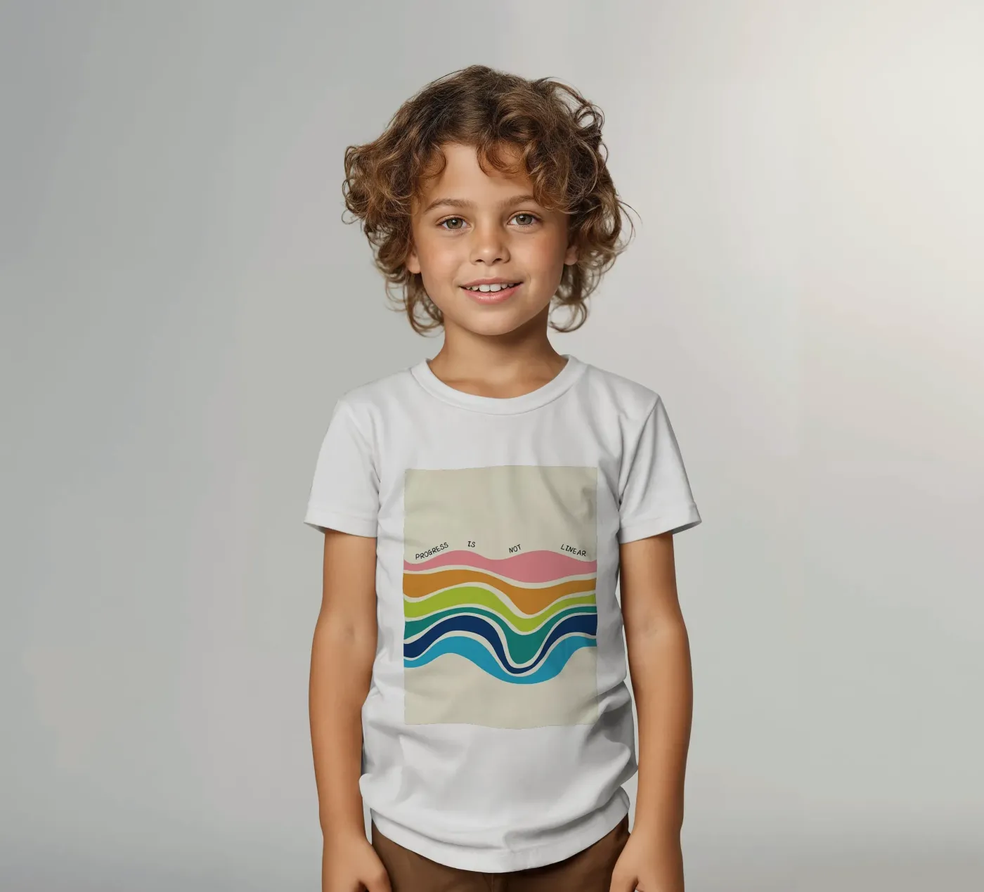Fortschritt ist nicht linear Kinder T-Shirt von Jasonheeran
