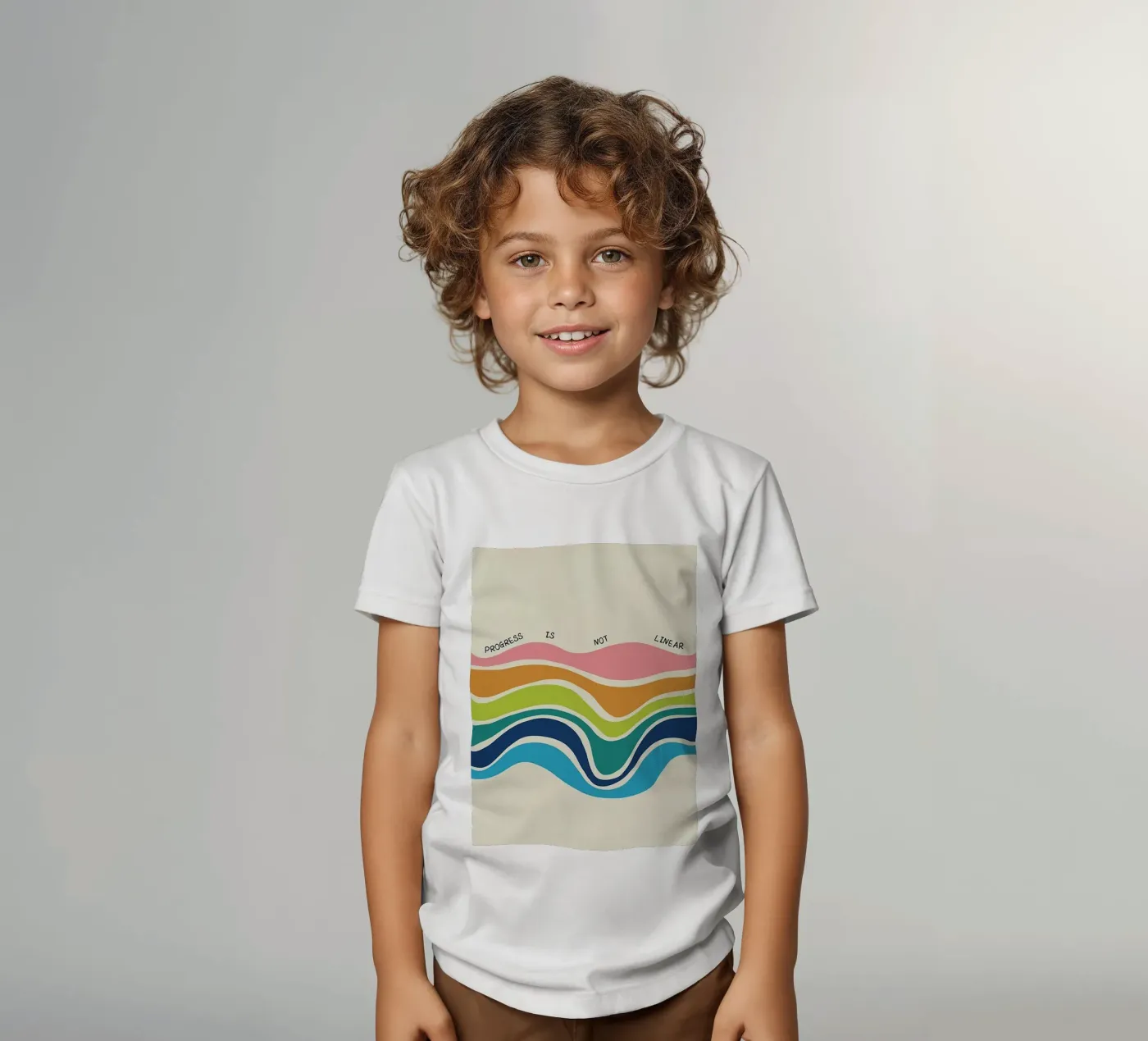 Fortschritt ist nicht linear Kinder T-Shirt von Jasonheeran