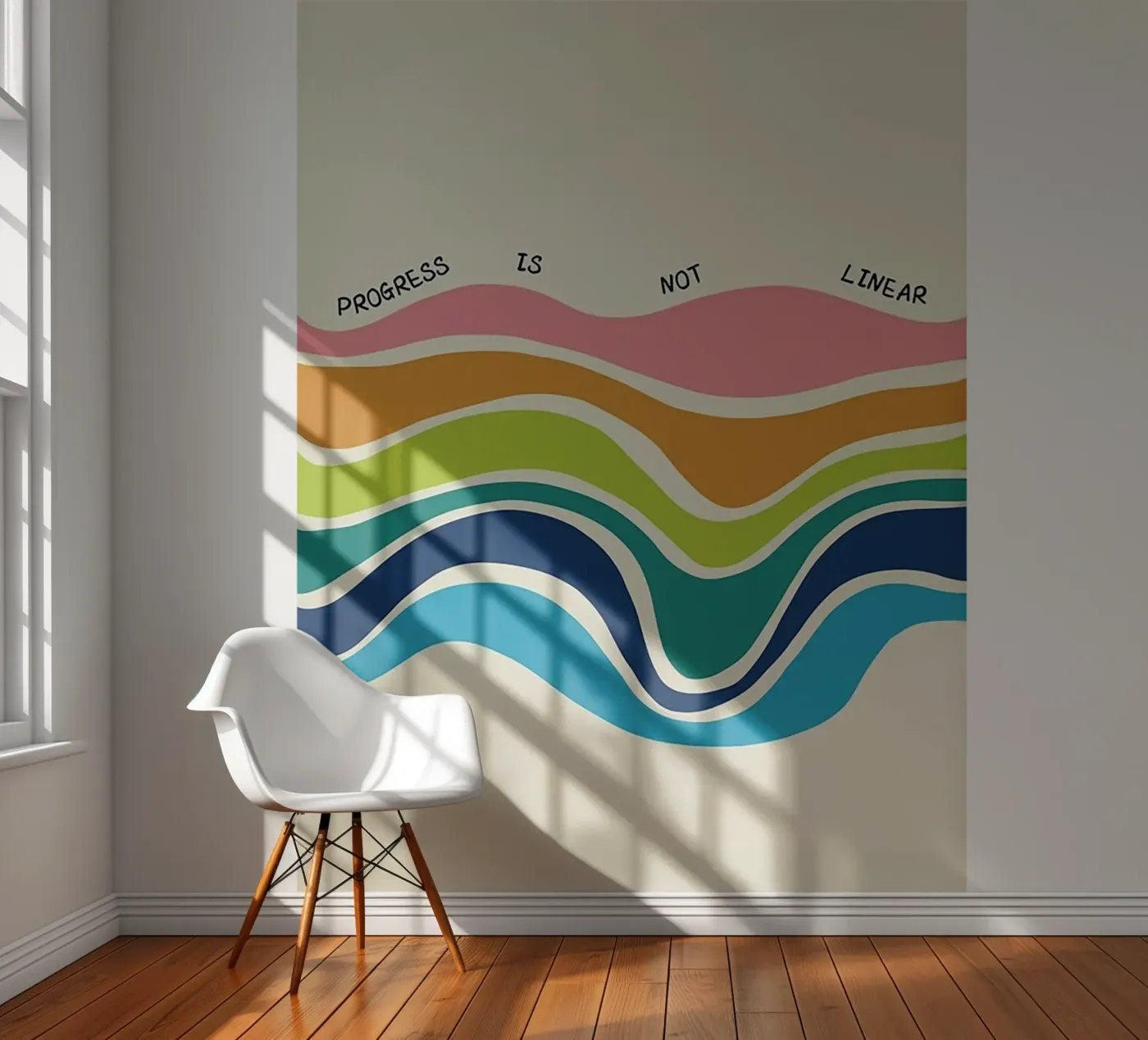 Vooruitgang is niet lineair fotobehang van Jasonheeran