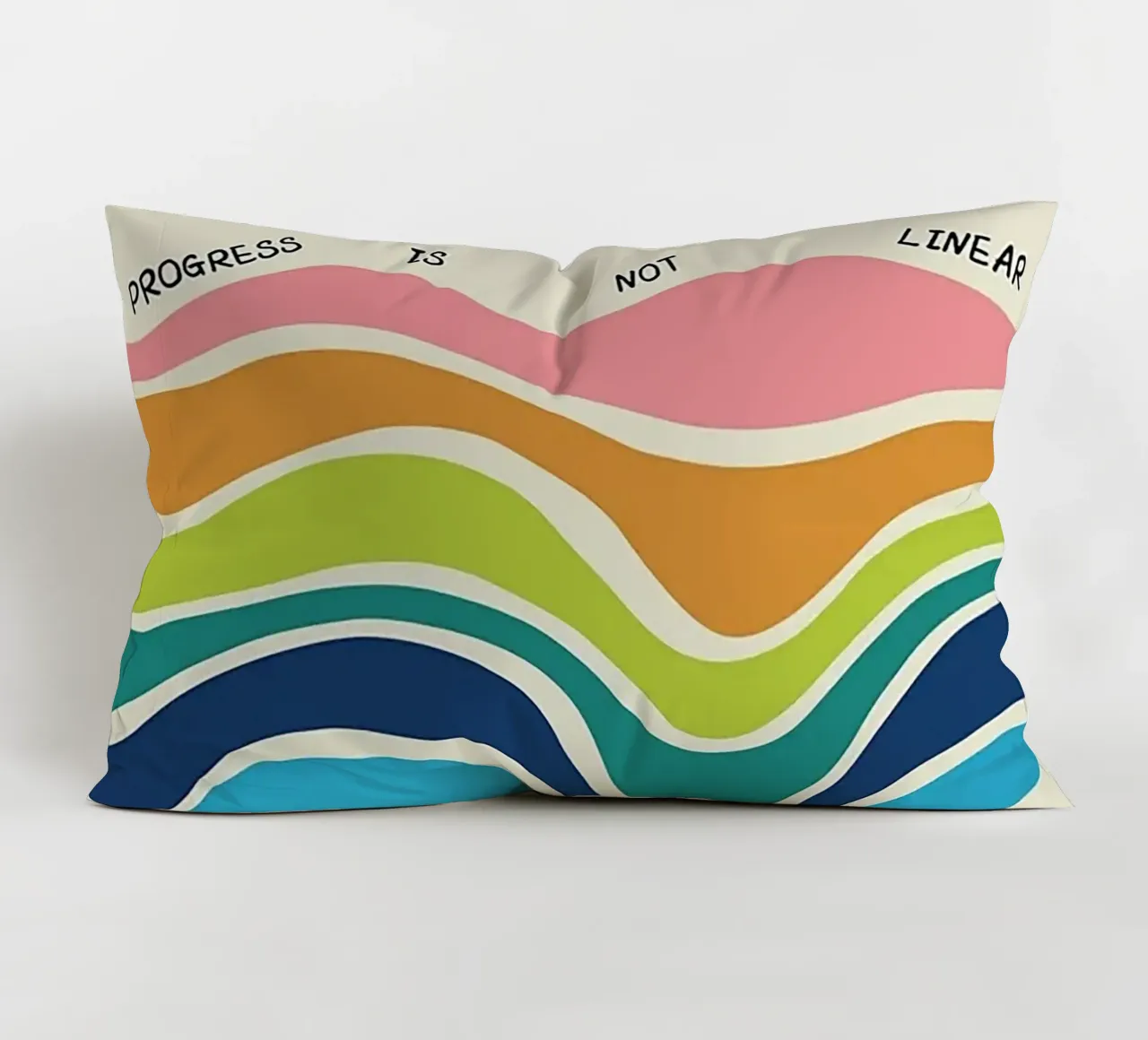 Progress Is Not Linear decorative cushion by Jasonheeran
