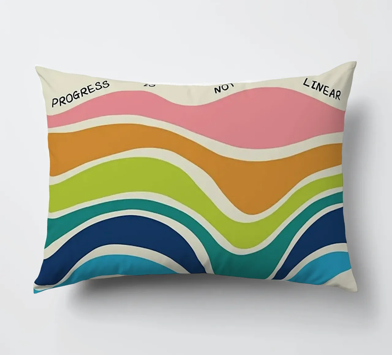 Progress Is Not Linear decorative cushion by Jasonheeran
