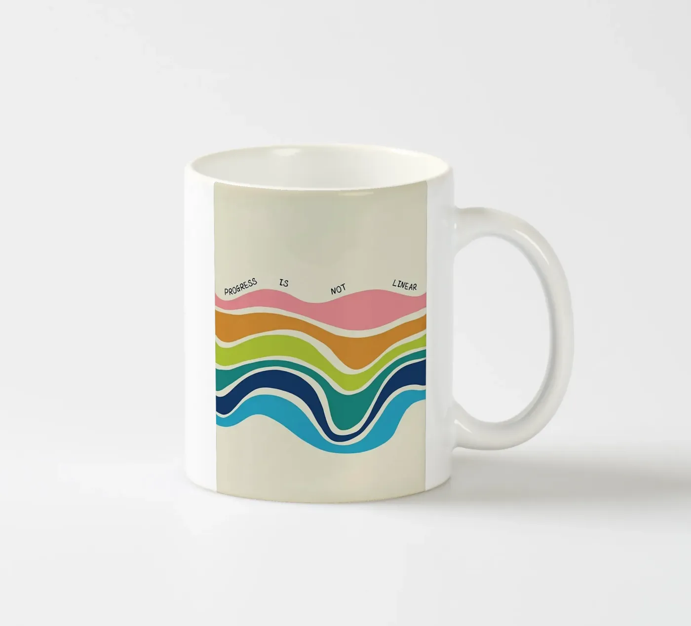 Progress Is Not Linear tazza in ceramica da Jasonheeran