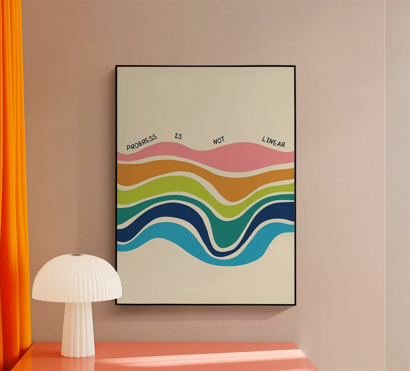 Progress Is Not Linear acrylic glass by Jasonheeran