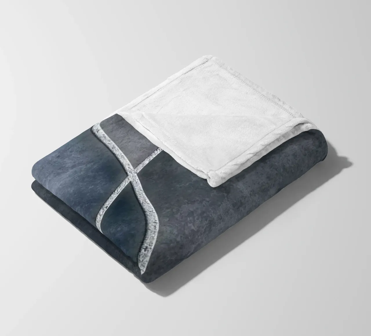 Blue Grey Layered Shapes Abstract Art coperta in pile da Andrea Haase Modern Home