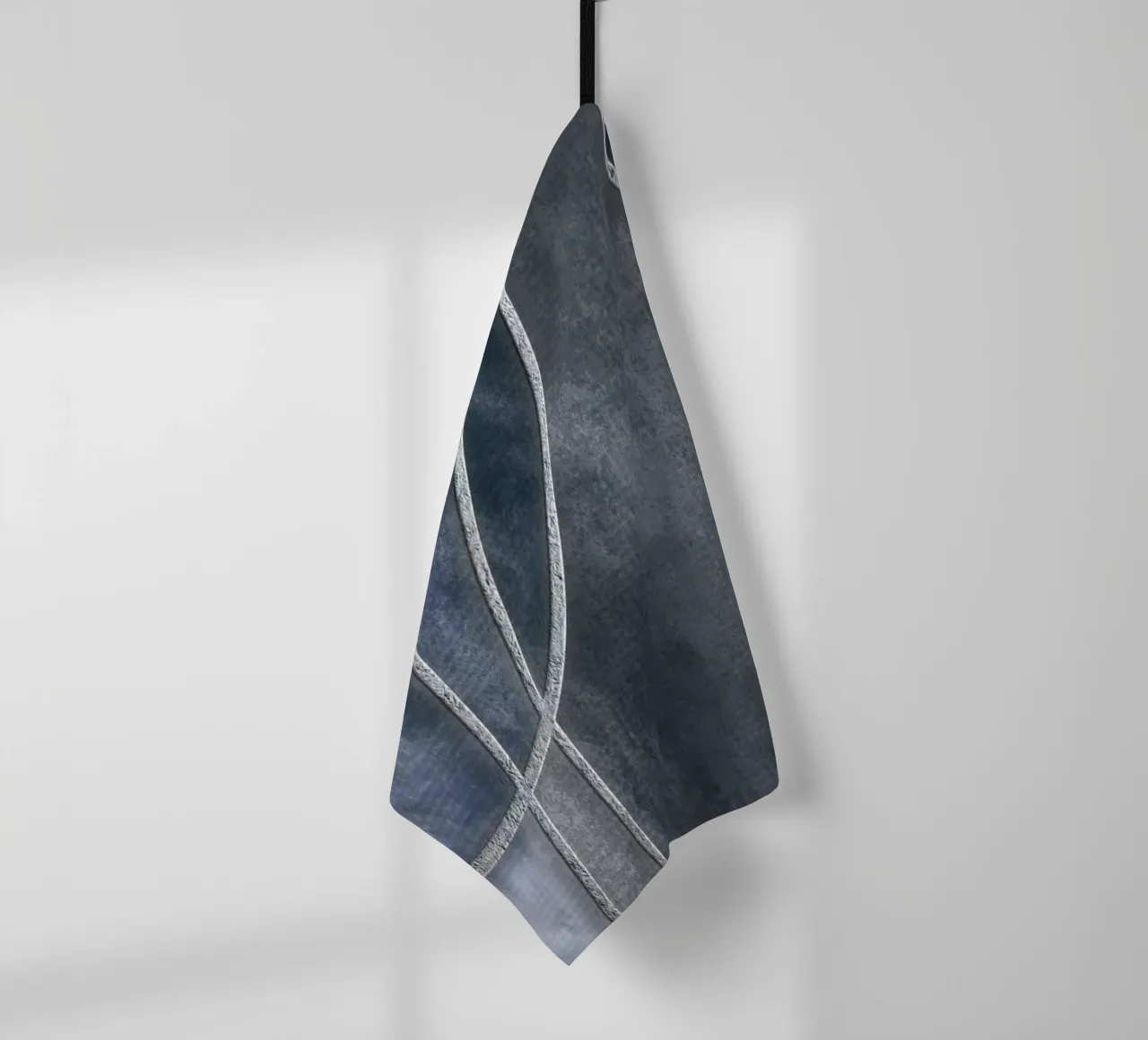Blue Grey Layered Shapes Abstract Art canovaccio da cucina da Andrea Haase Modern Home
