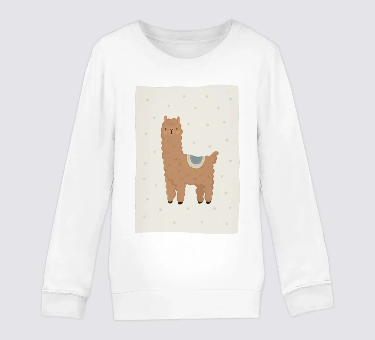 Un simpatico lama marrone felpa bambino da apple crumble