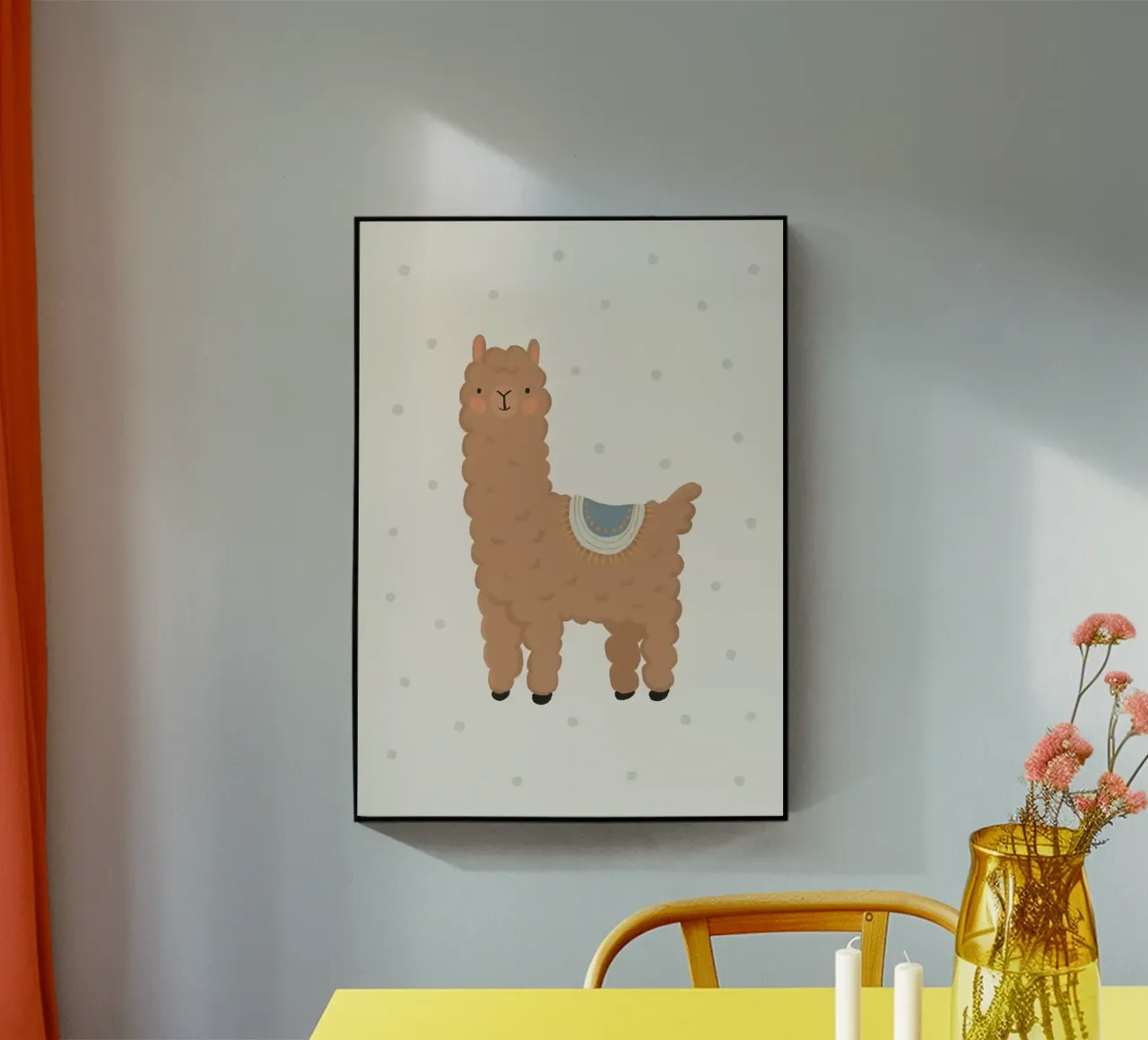 Un simpatico lama marrone plexiglass da apple crumble