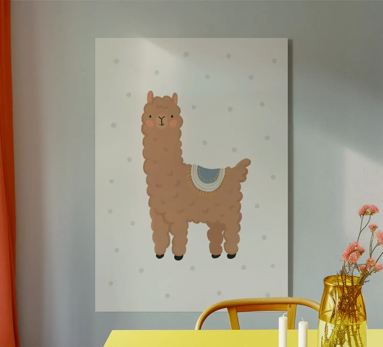 Un simpatico lama marrone plexiglass da apple crumble