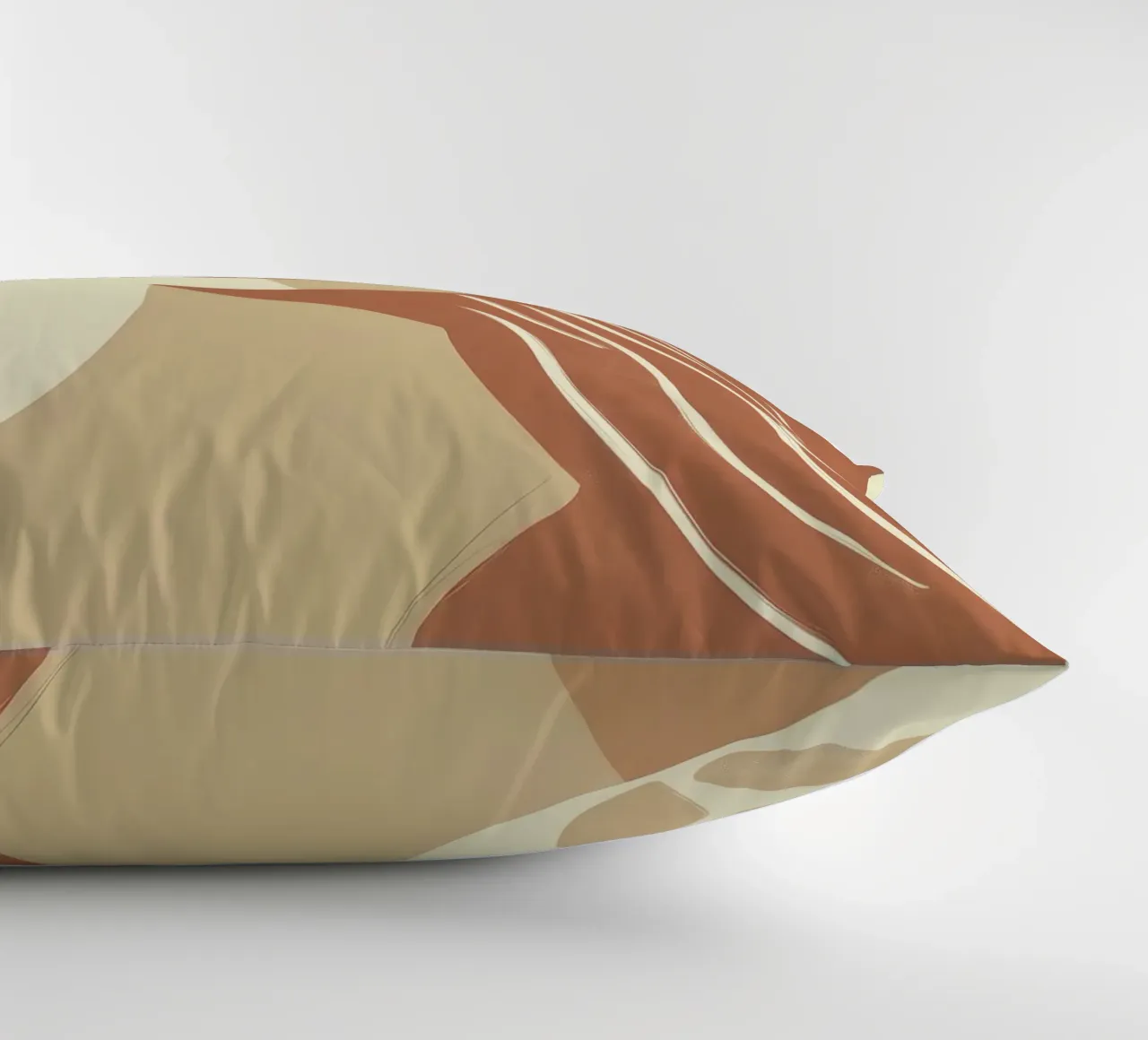 Boho woman in beige and brown | Zen painting decorative cushion by Autofocus