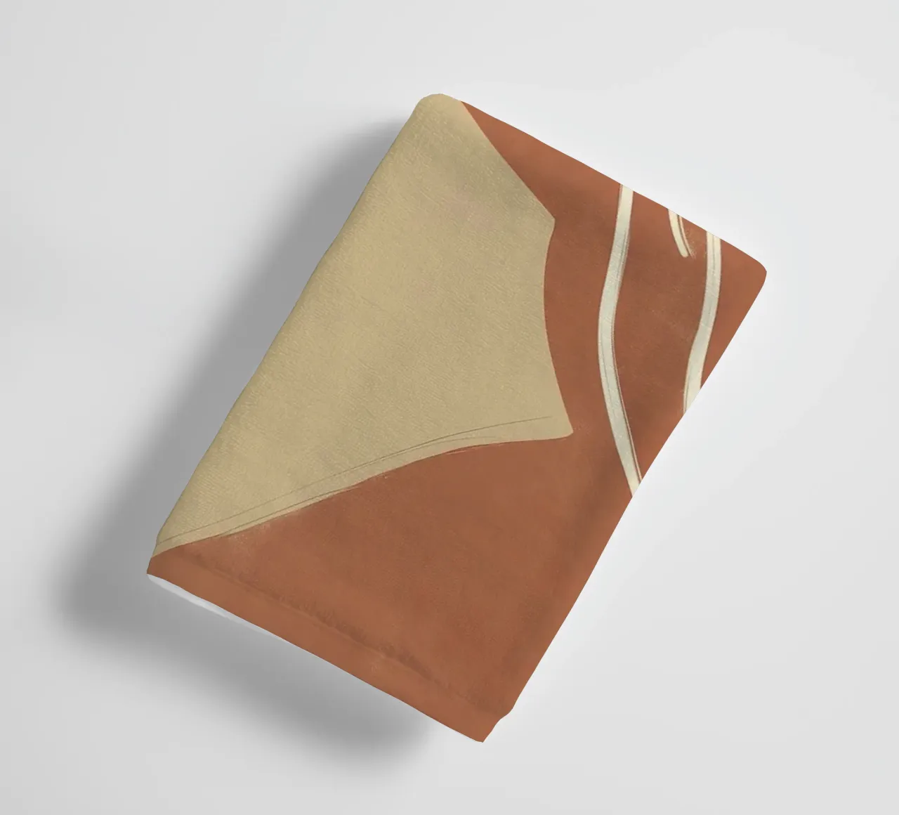 Boho woman in beige and brown | Zen painting towel by Autofocus