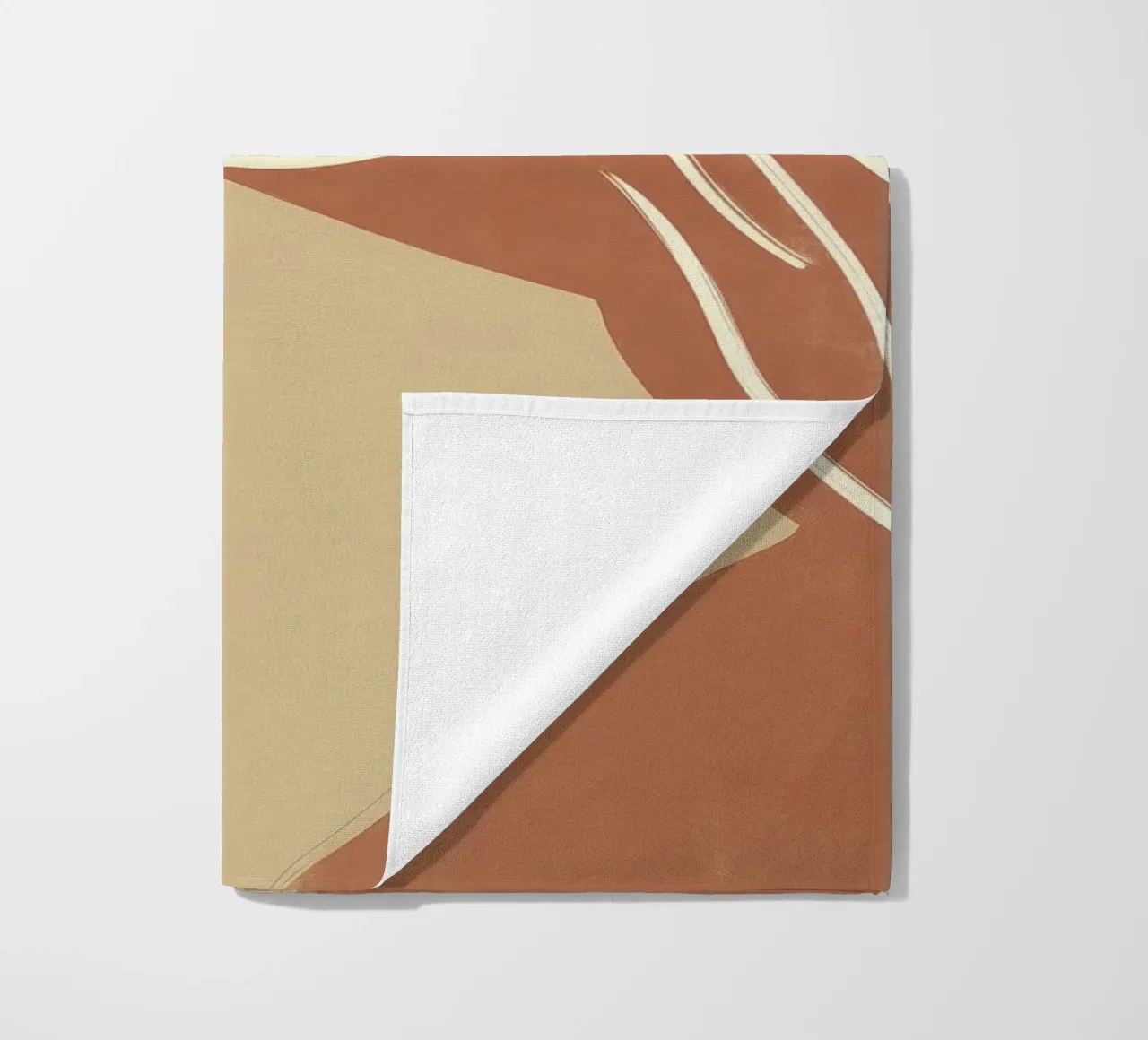 Donna boho in beige e marrone | Quadro Zen telo mare da Autofocus