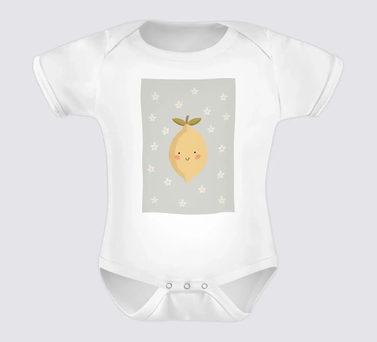 Niedliche Zitrone Kinderzimmer Kunst Kurzarm Babybody von kakaka