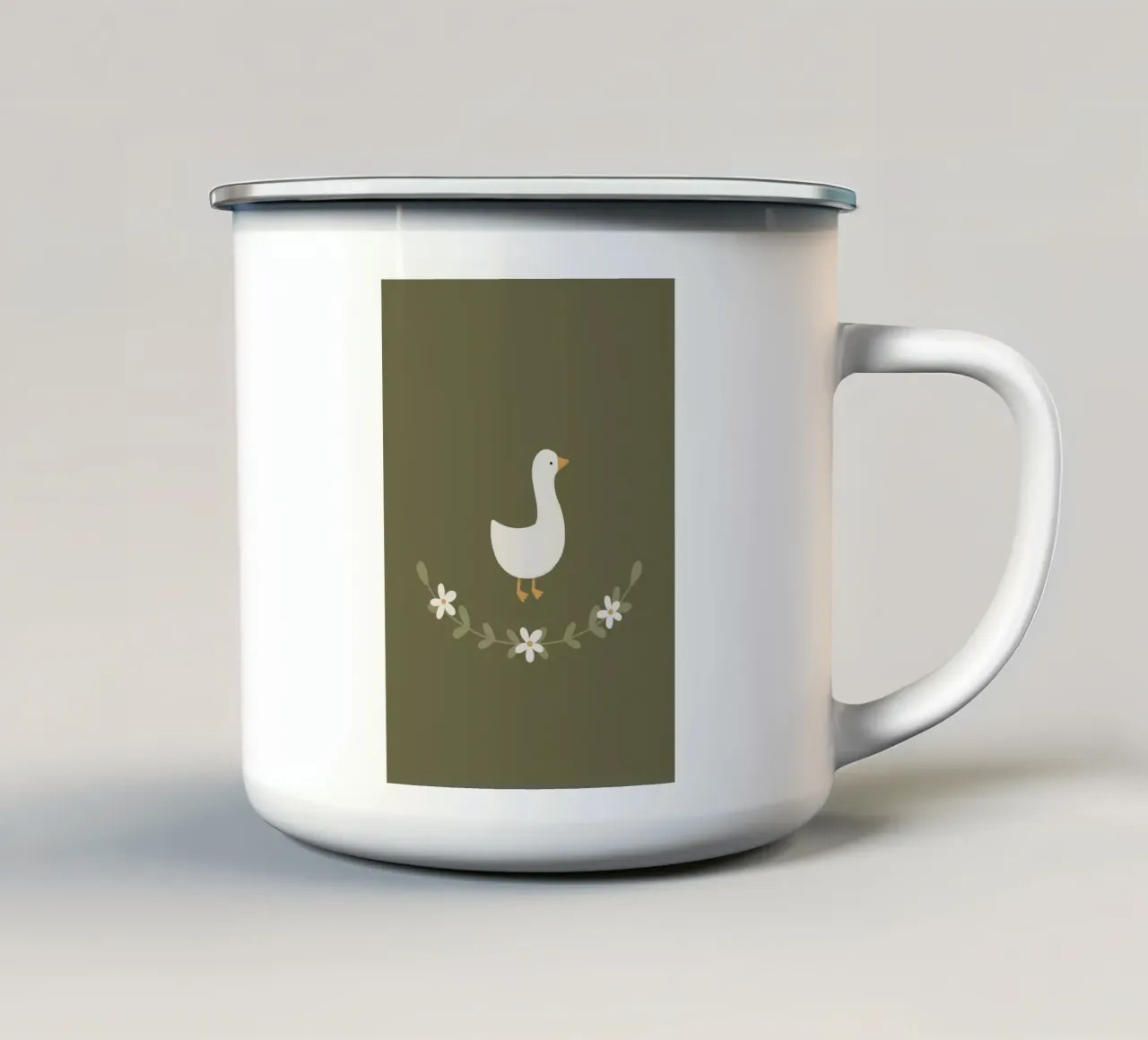 Un'oca carina tazza in smalto da kakaka