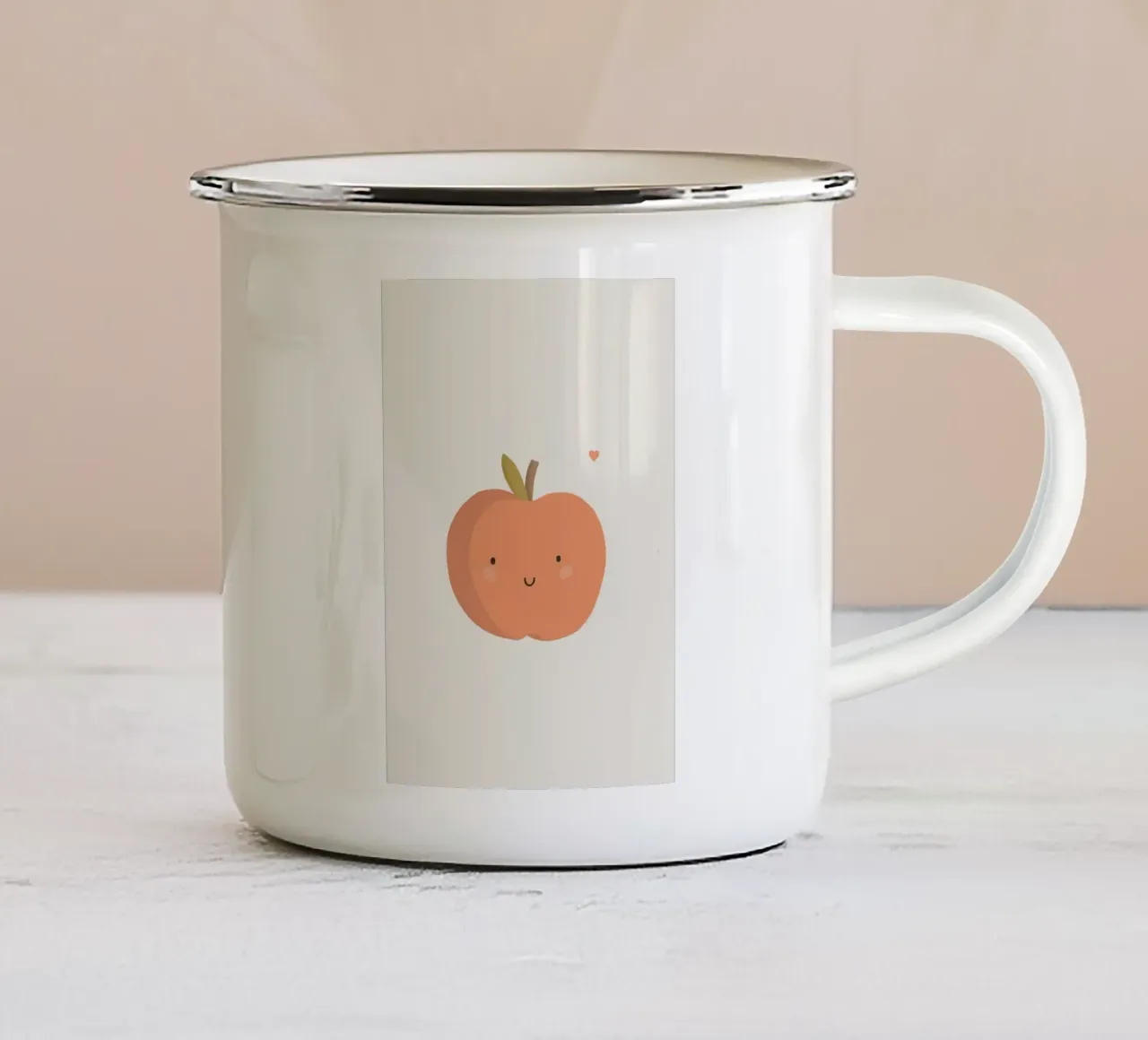 Süßer Liebesapfel Emaille Tasse von kakaka