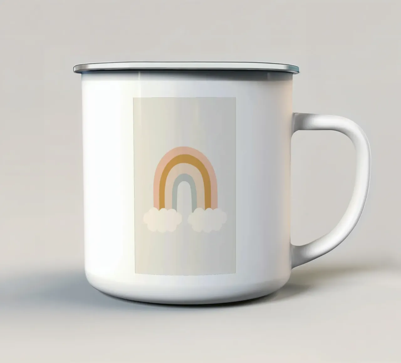Carino l'arcobaleno tazza in smalto da kakaka