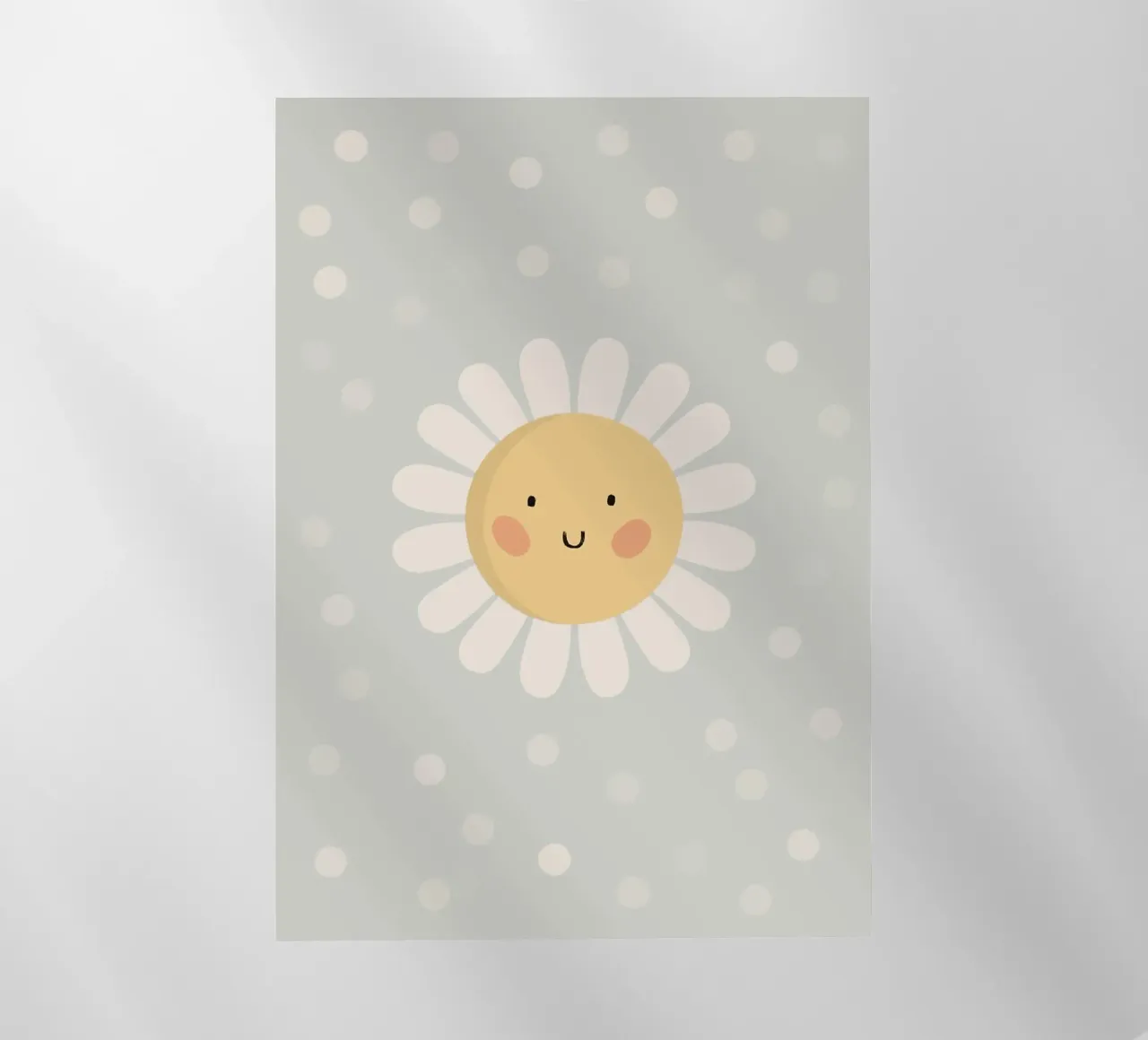 Simpatico fiore a forma di margherita sorridente pellicola backlit da kakaka