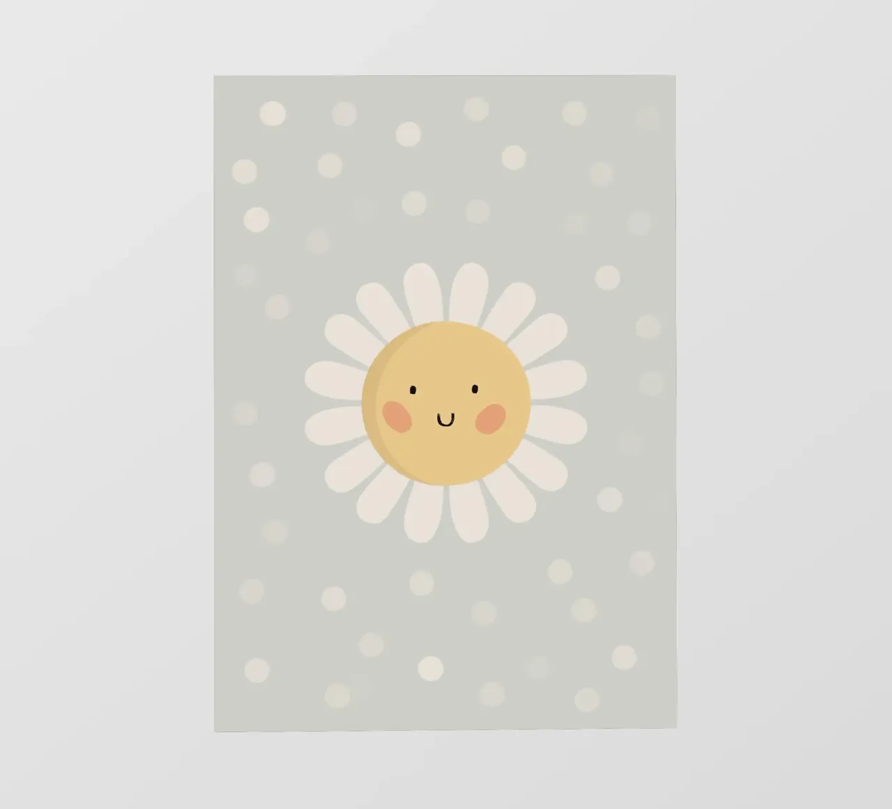Simpatico fiore a forma di margherita sorridente telo in pvc da kakaka