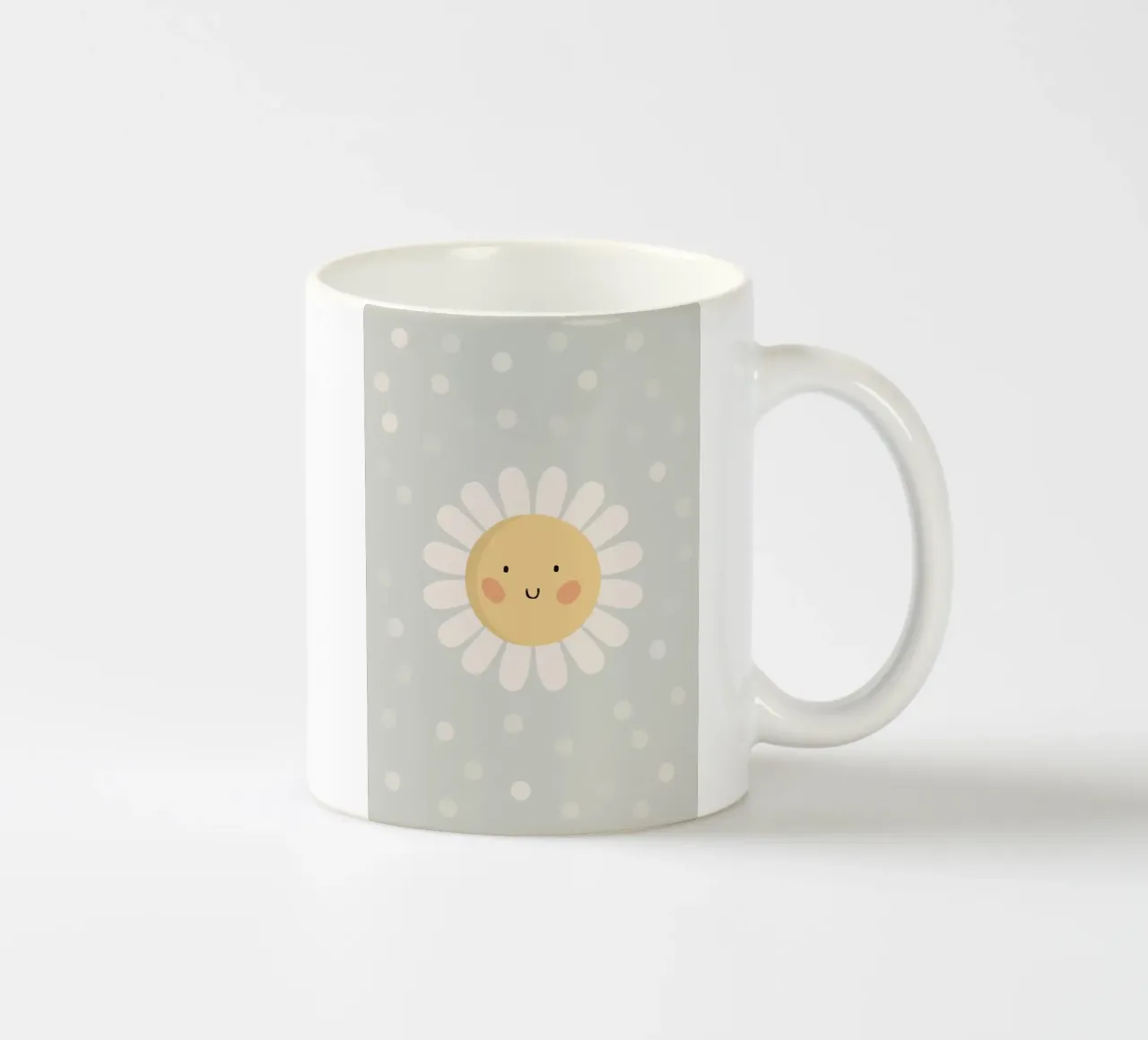 Simpatico fiore a forma di margherita sorridente tazza in ceramica da kakaka