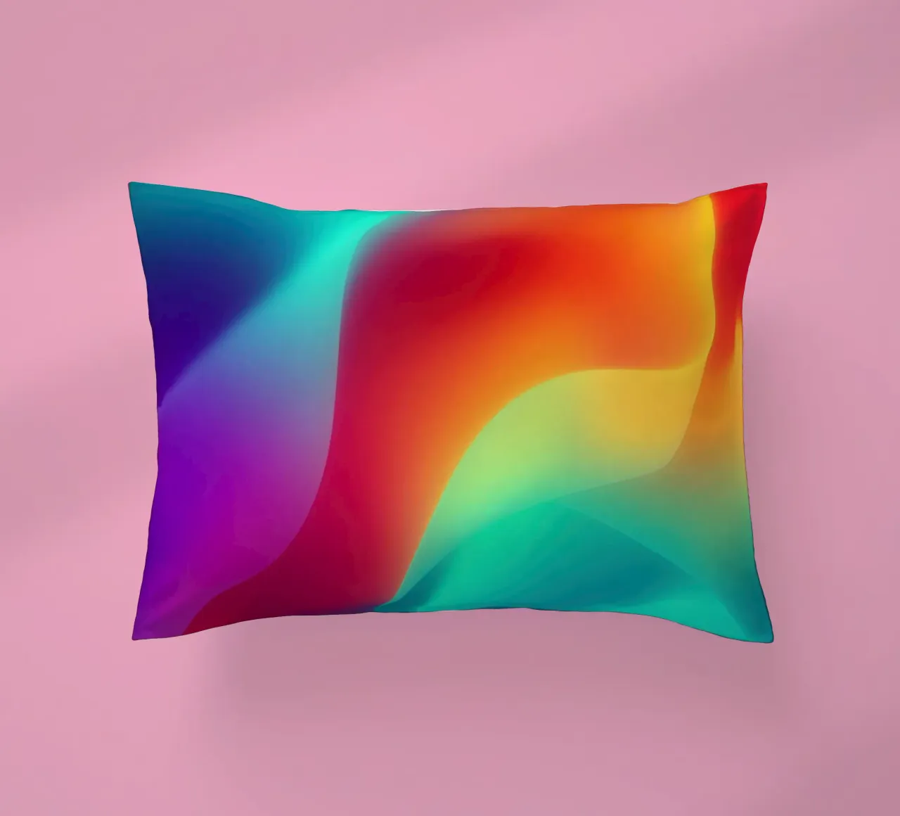 Luce liquida | Onde astratte di colore digitale cuscino da Autofocus
