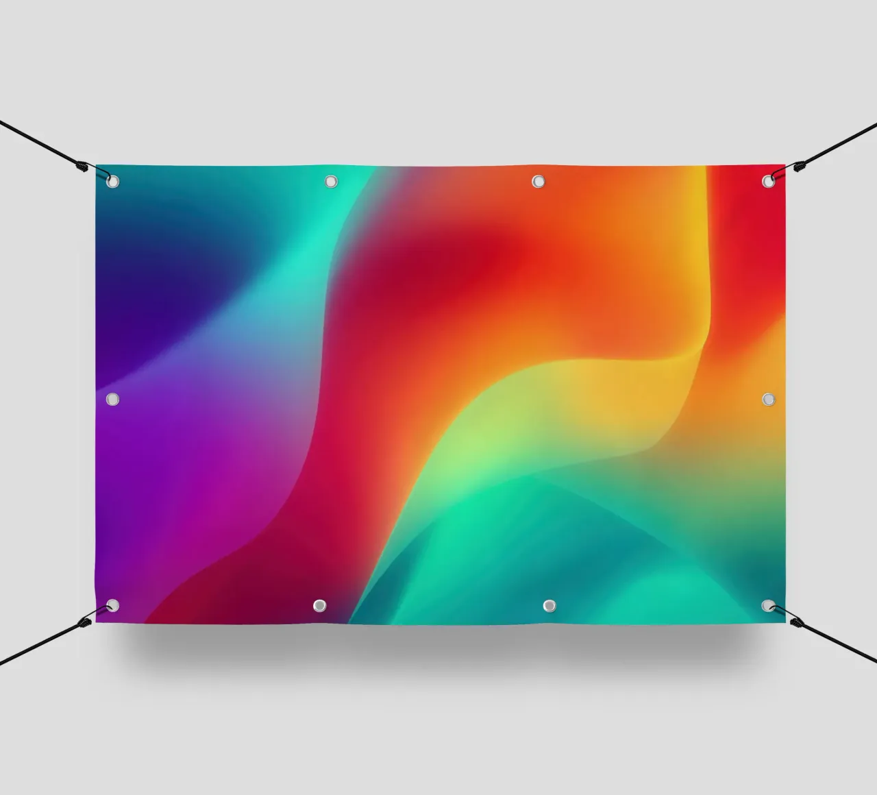 Luce liquida | Onde astratte di colore digitale telo in pvc da Autofocus