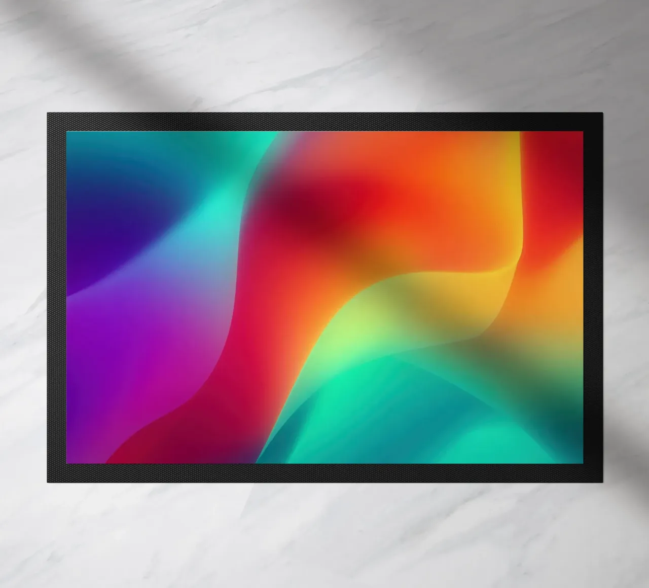Luce liquida | Onde astratte di colore digitale zerbino da Autofocus