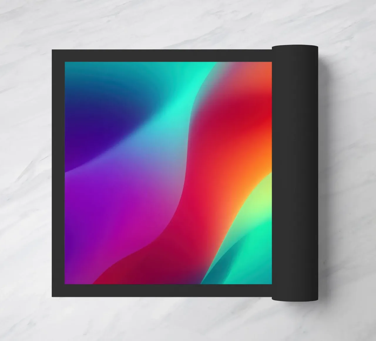 Luce liquida | Onde astratte di colore digitale zerbino da Autofocus