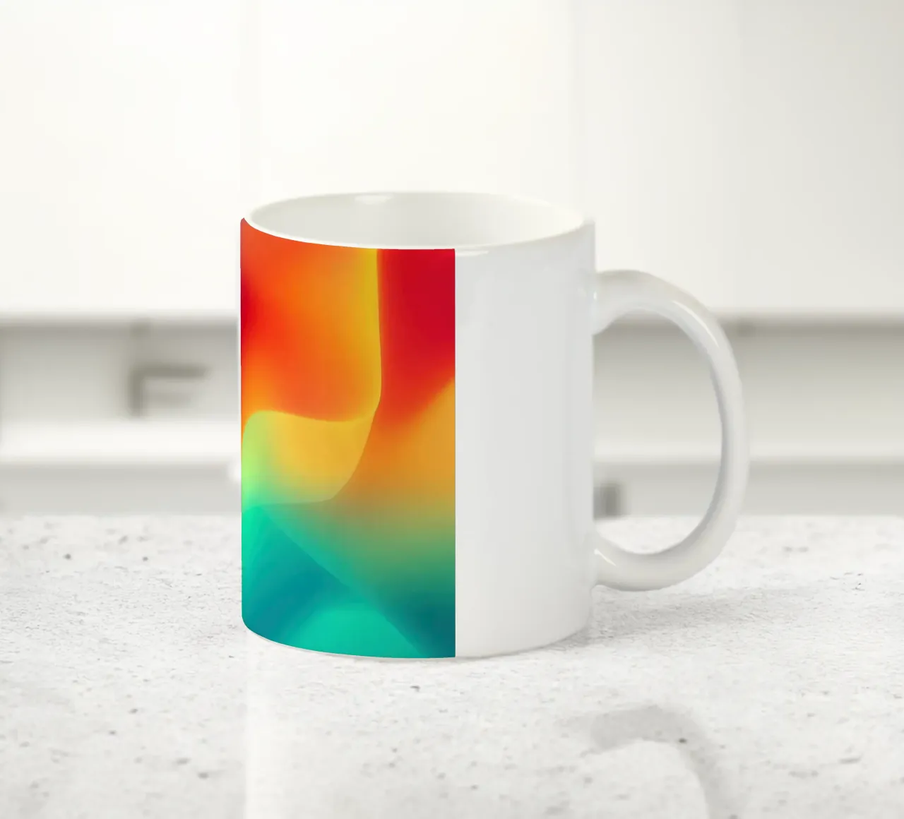 Luce liquida | Onde astratte di colore digitale tazza in ceramica da Autofocus