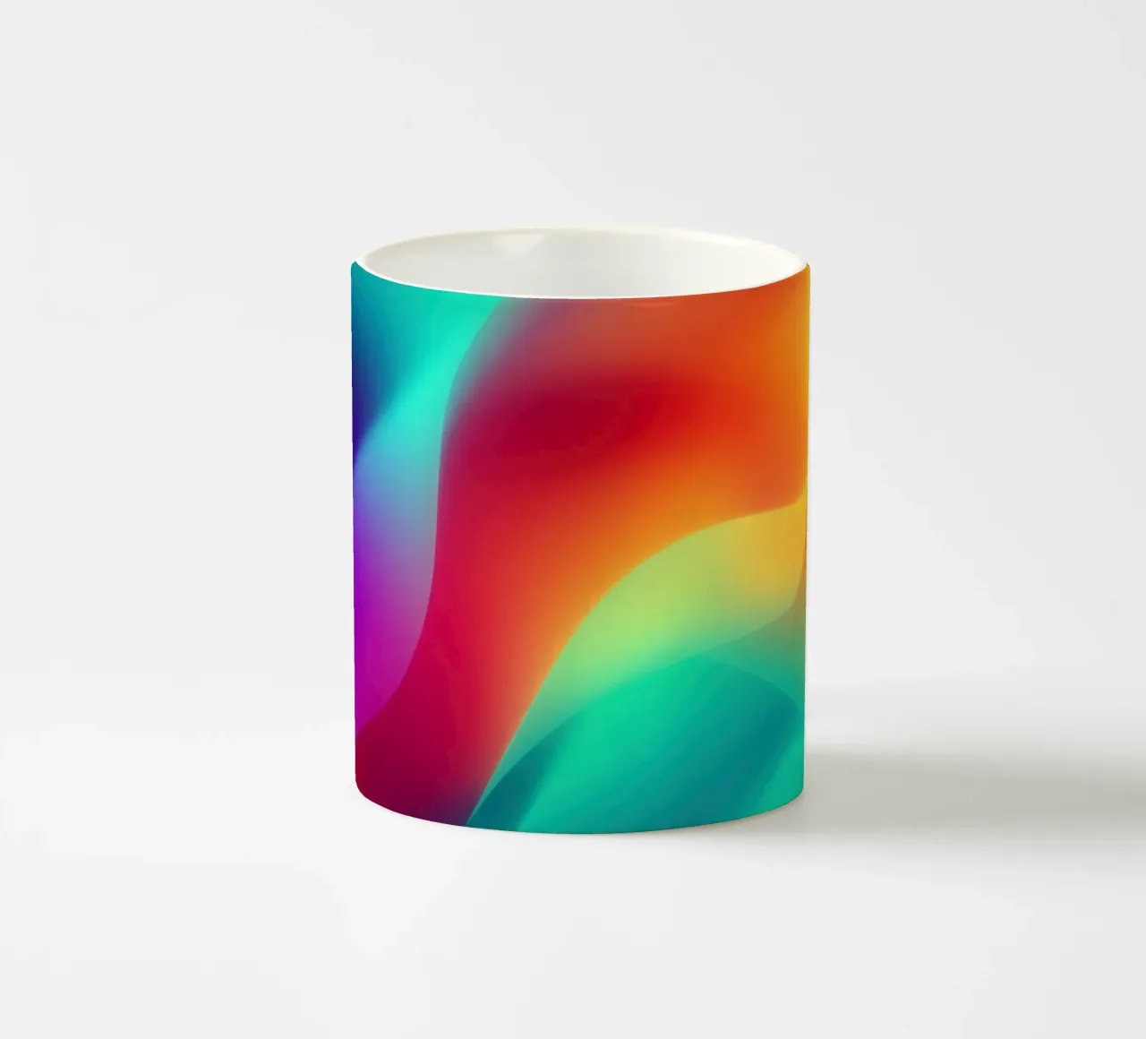 Luce liquida | Onde astratte di colore digitale tazza in ceramica da Autofocus
