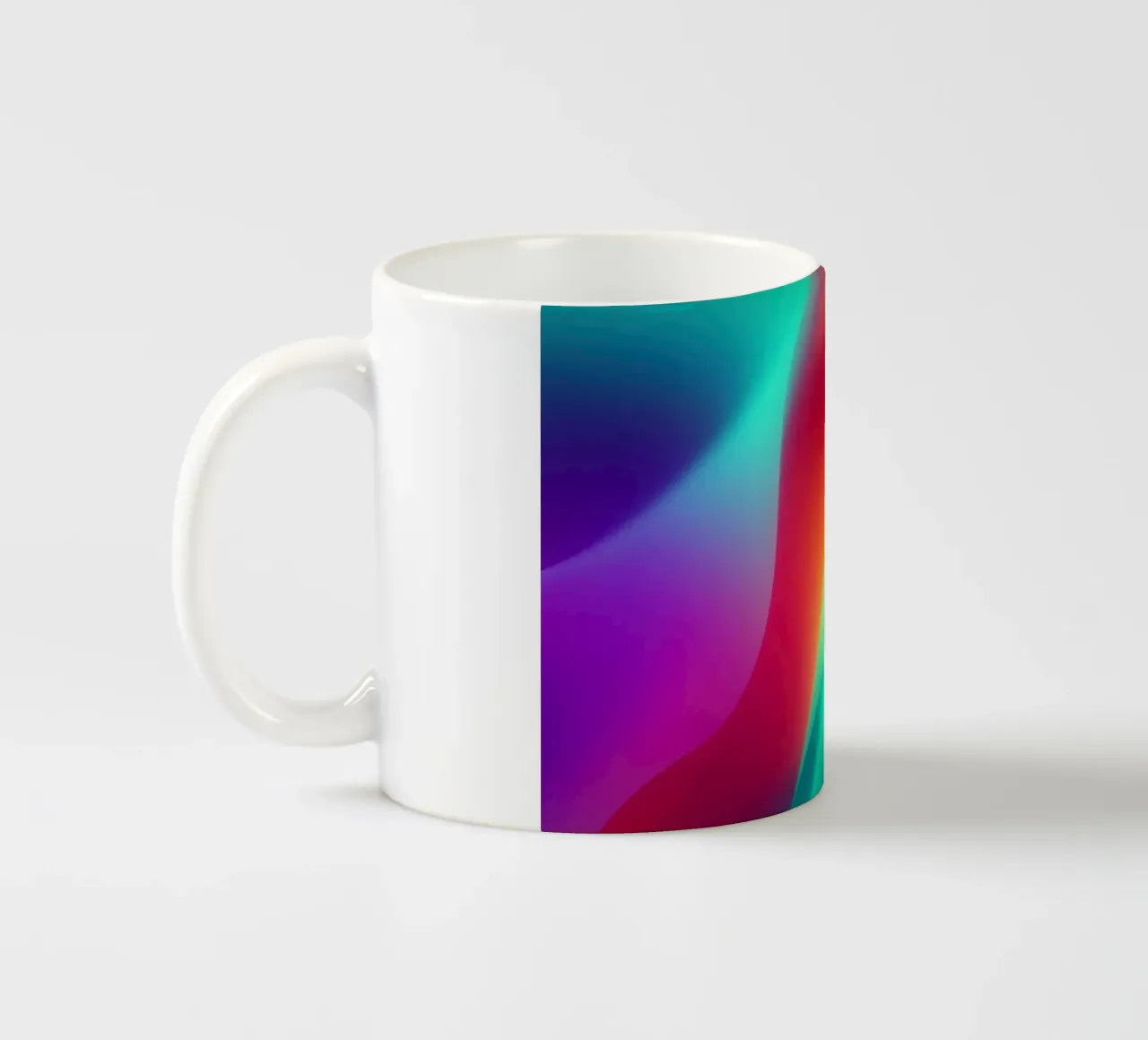Luce liquida | Onde astratte di colore digitale tazza in ceramica da Autofocus