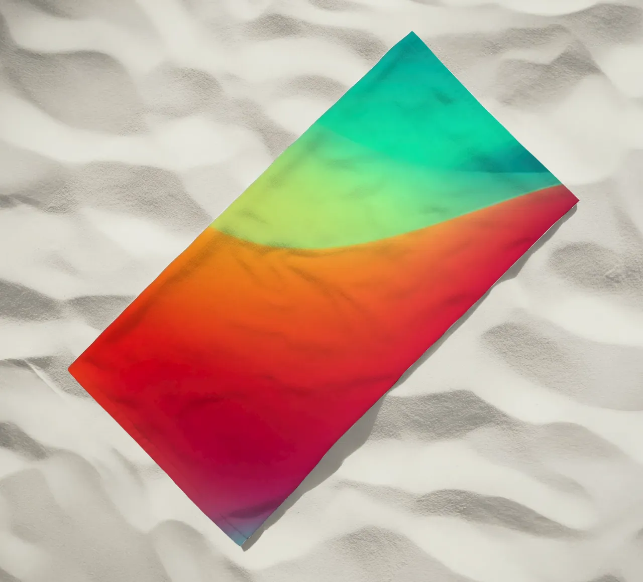 Luce liquida | Onde astratte di colore digitale telo mare da Autofocus