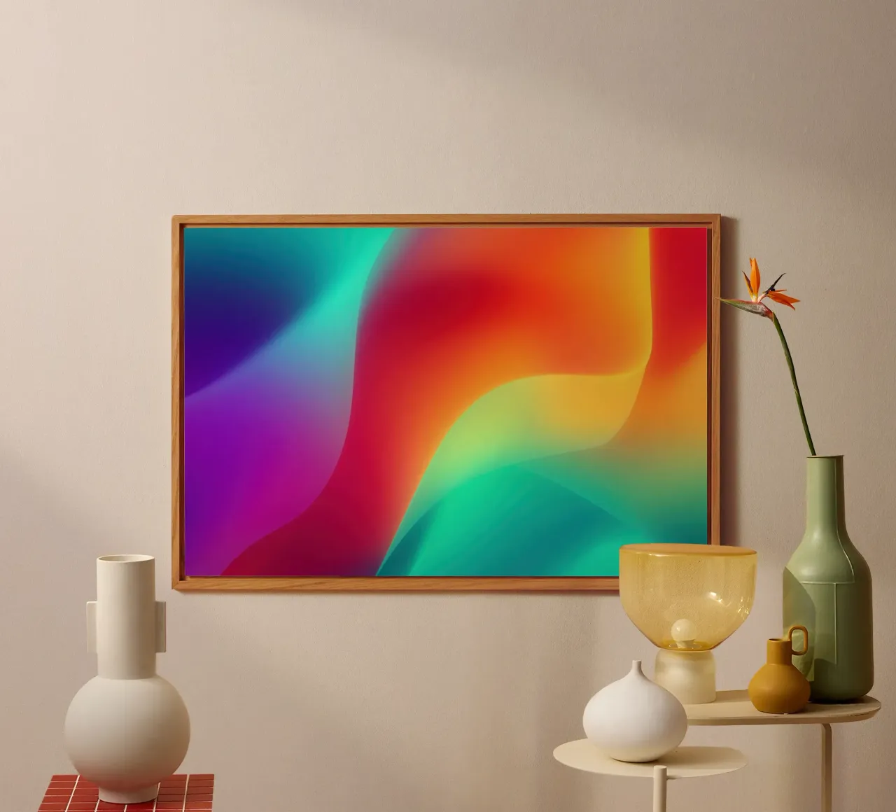 Luce liquida | Onde astratte di colore digitale alluminio dibond da Autofocus