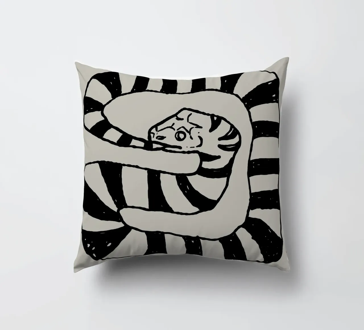 The Snake Eating Tail No1 cuscino da TijanaArtStudio88