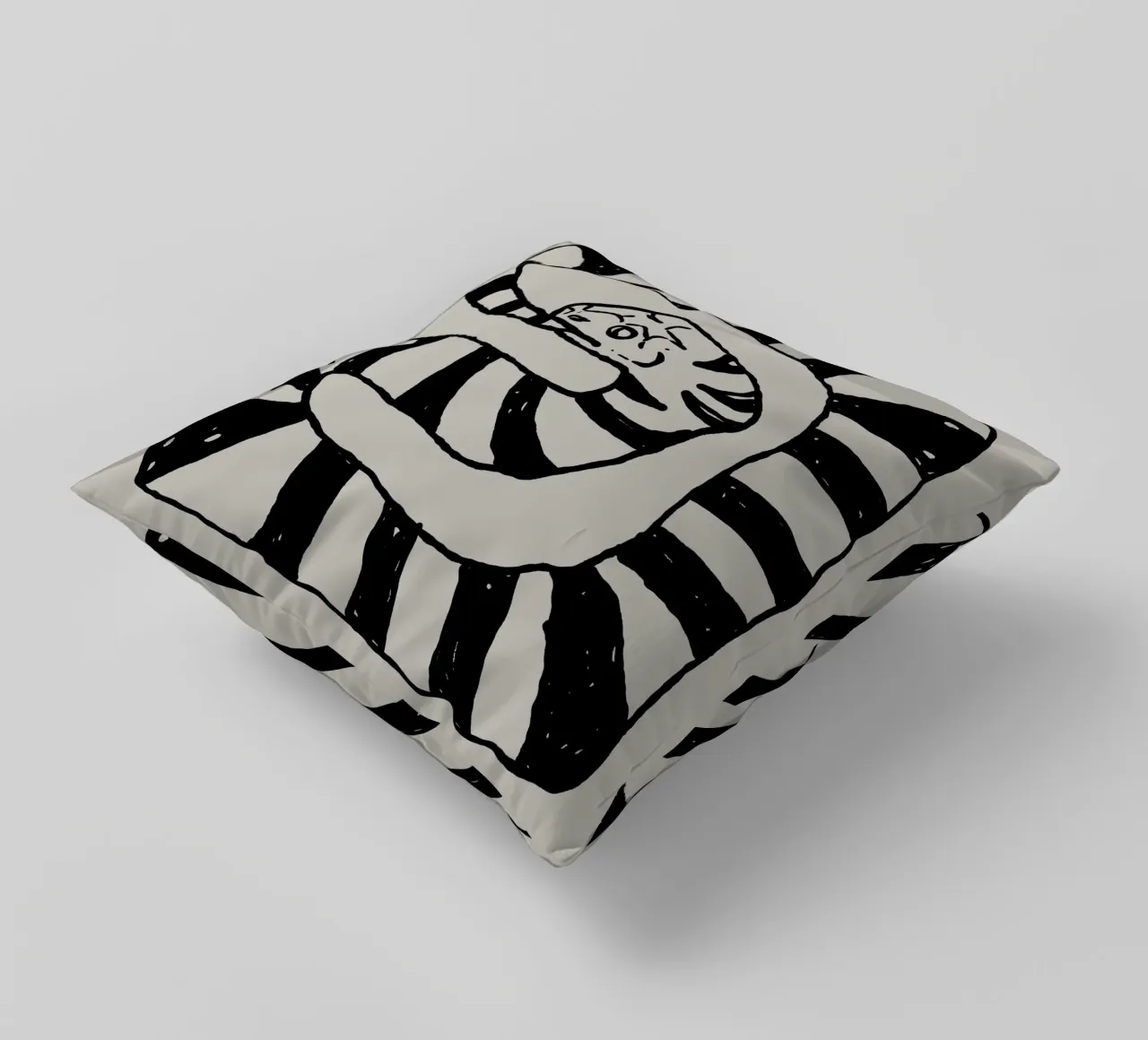 The Snake Eating Tail No1 cuscino da TijanaArtStudio88