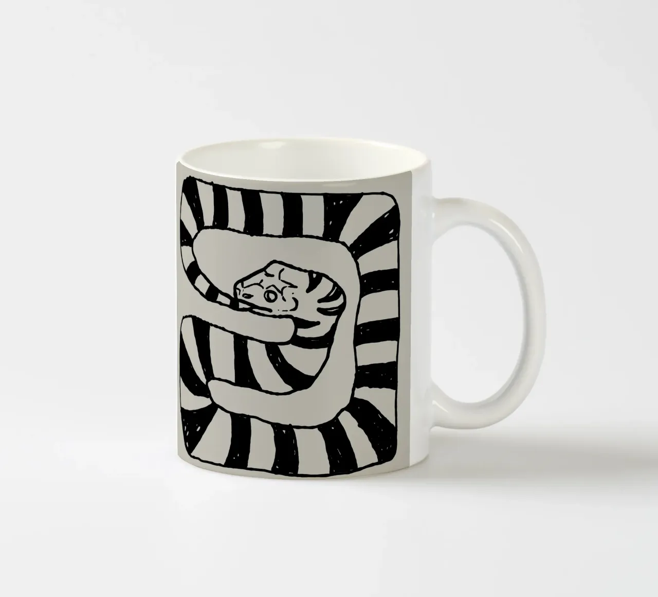 The Snake Eating Tail No1 tazza in ceramica da TijanaArtStudio88