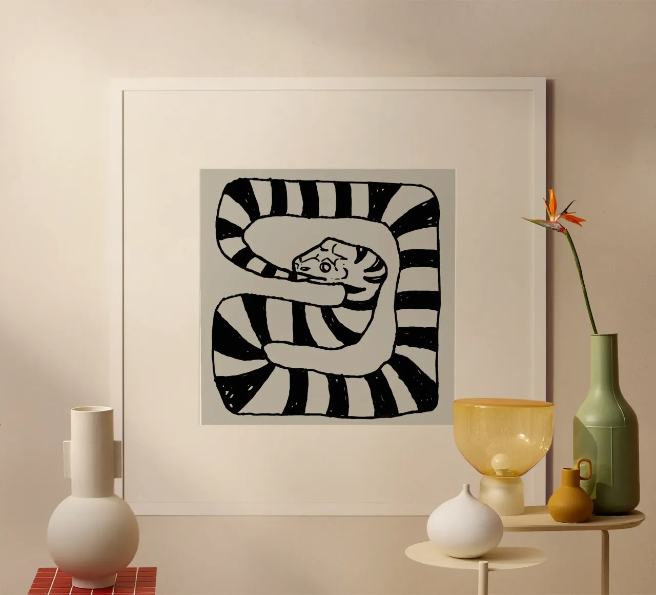 The Snake Eating Tail No1 carta hahnemühle da TijanaArtStudio88