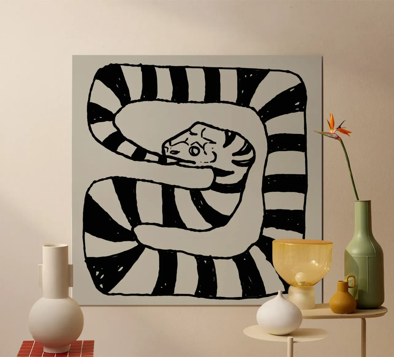 The Snake Eating Tail No1 carta hahnemühle da TijanaArtStudio88