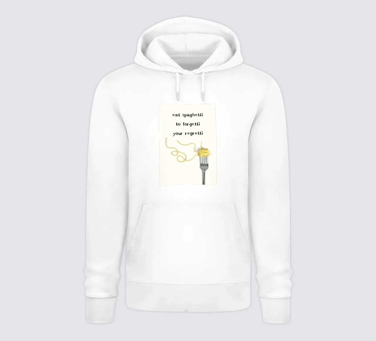 Eat Spaghetti to Forgetti Your Regretti felpa con cappuccio da kakaka