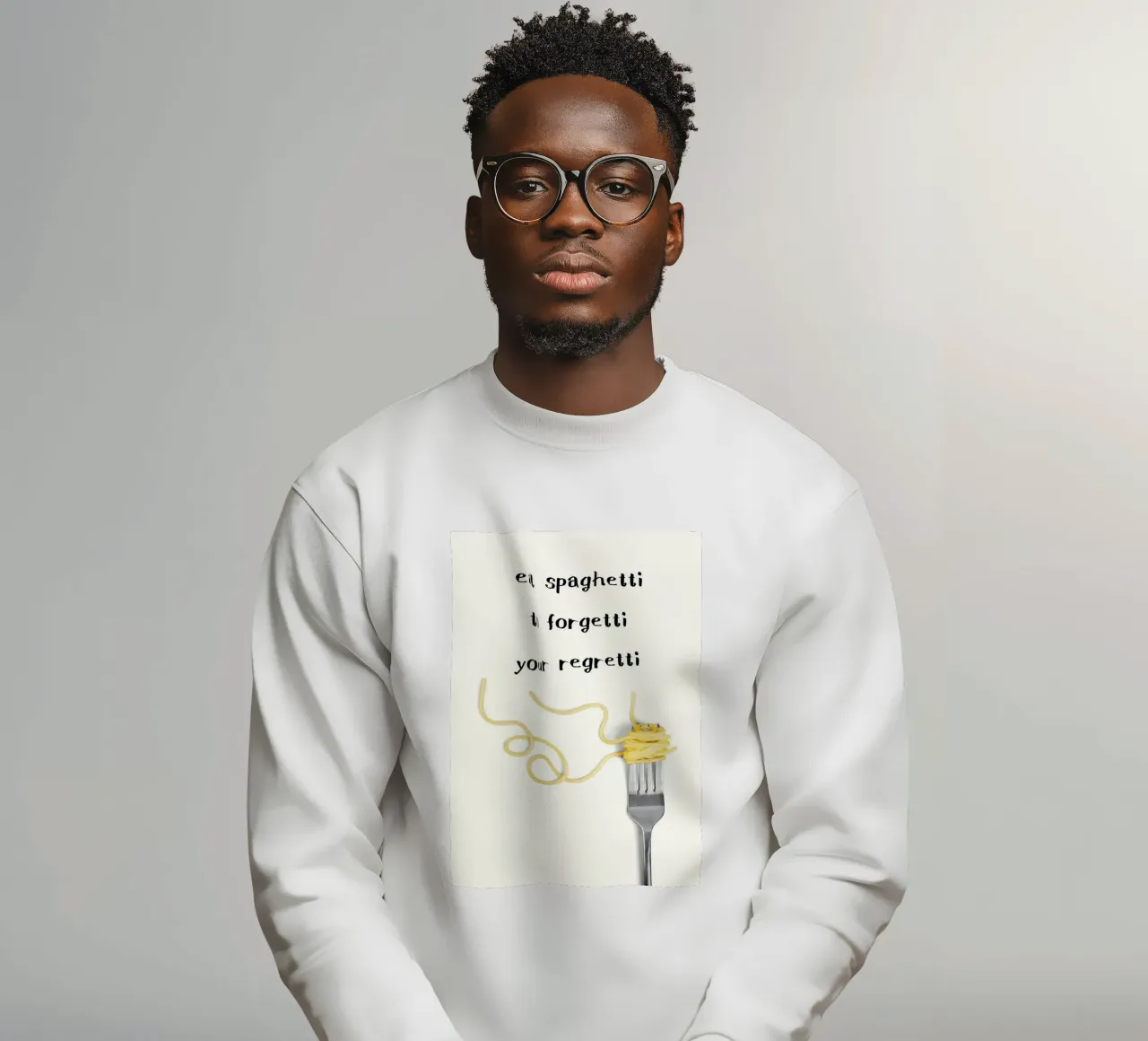 Essen Sie Spaghetti, um Ihr Bedauern zu vergessen Sweatshirt von kakaka