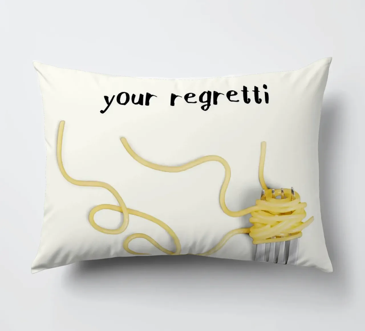 Eat Spaghetti to Forgetti Your Regretti cuscino da kakaka