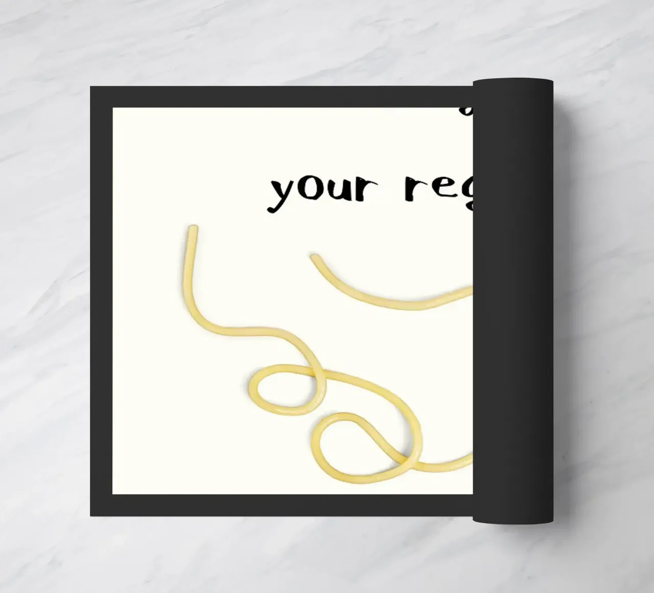 Eat Spaghetti to Forgetti Your Regretti zerbino da kakaka