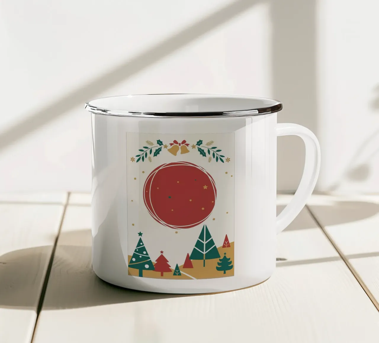 Natale tazza in smalto da kakaka