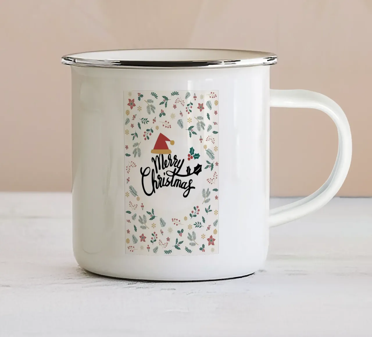 Natale tazza in smalto da kakaka