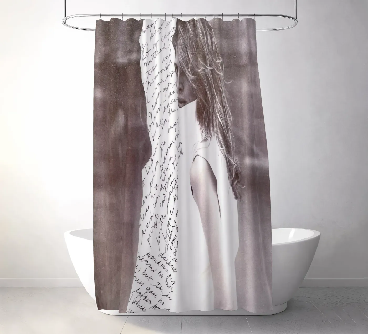 Scribble shower curtain by dekonstruktiv