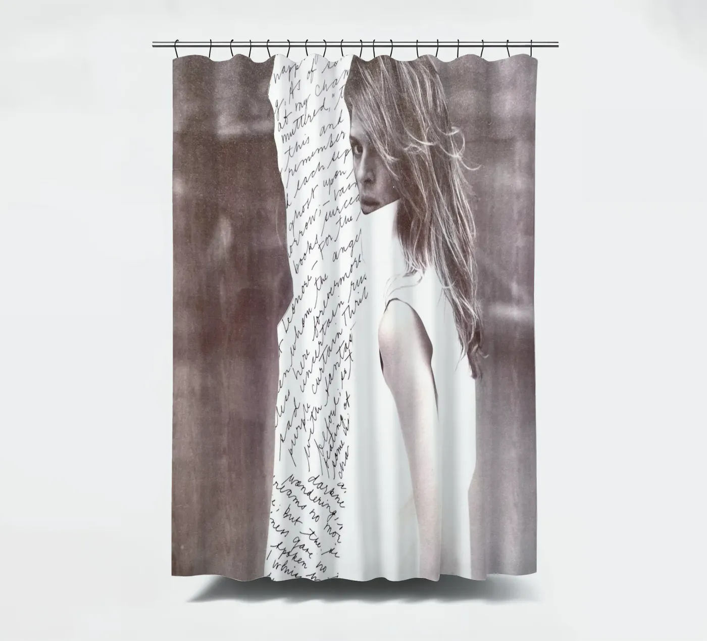 Scribble shower curtain by dekonstruktiv