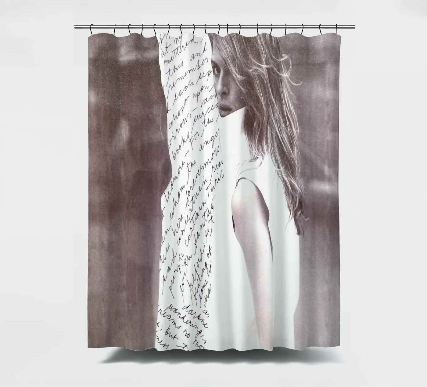 Scribble shower curtain by dekonstruktiv