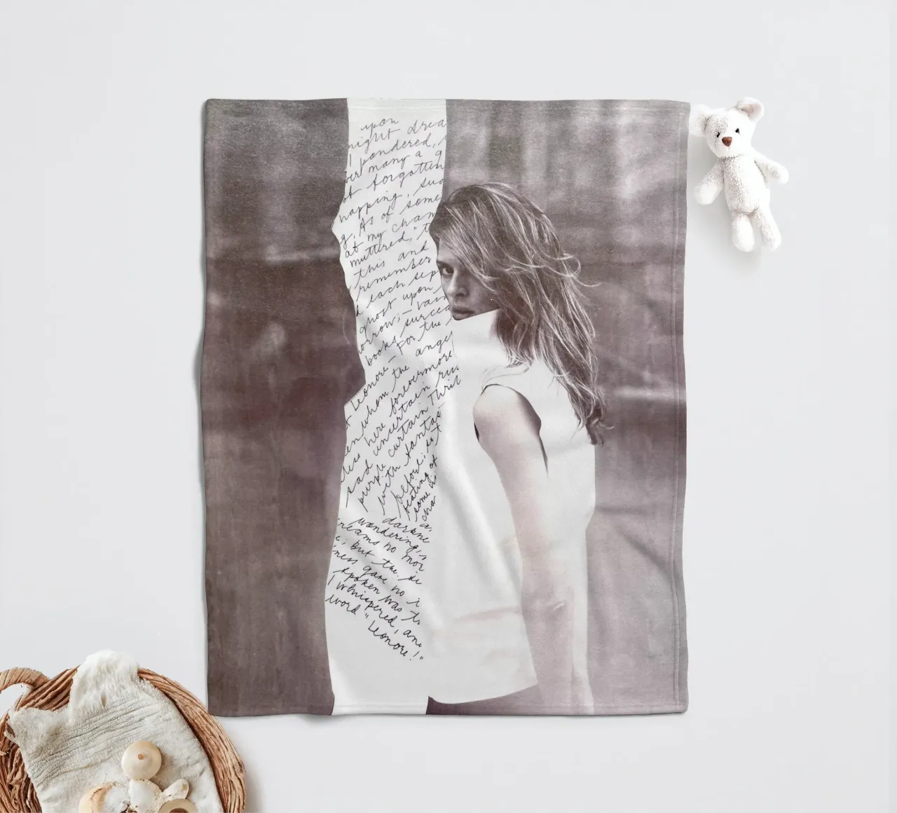 Scribble fleece blanket by dekonstruktiv