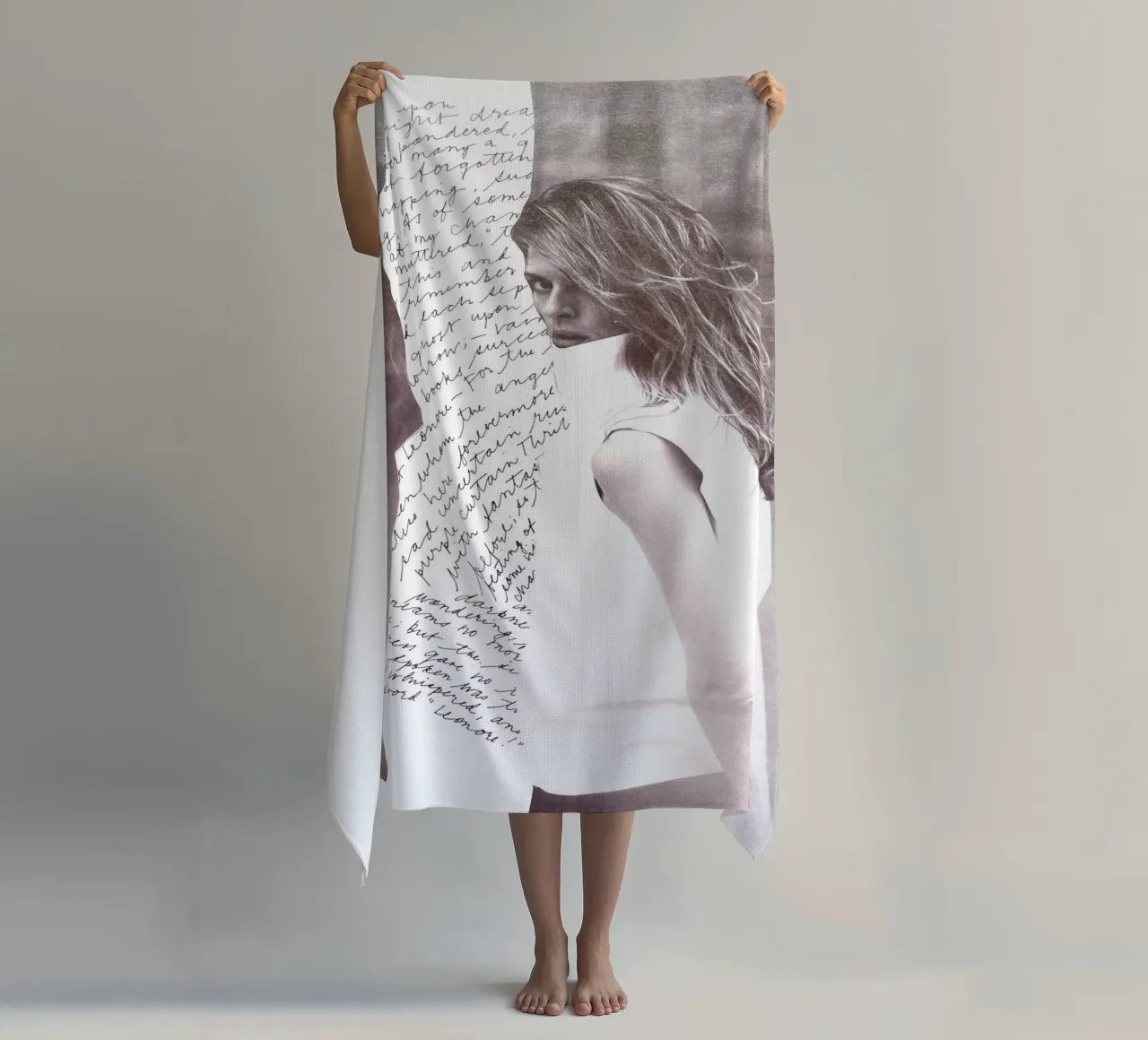Scribble beach towel by dekonstruktiv