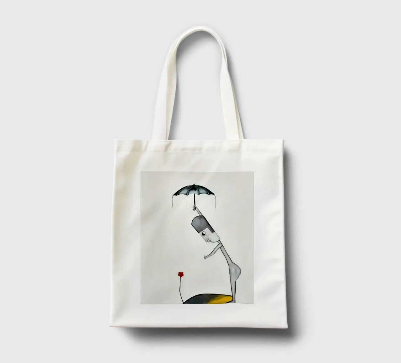 Man in the Rain borsa in juta da Leslie Greenrod