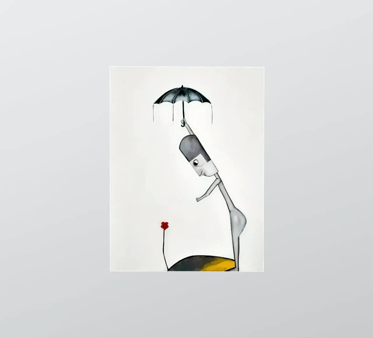 Man in the Rain adesivo da Leslie Greenrod